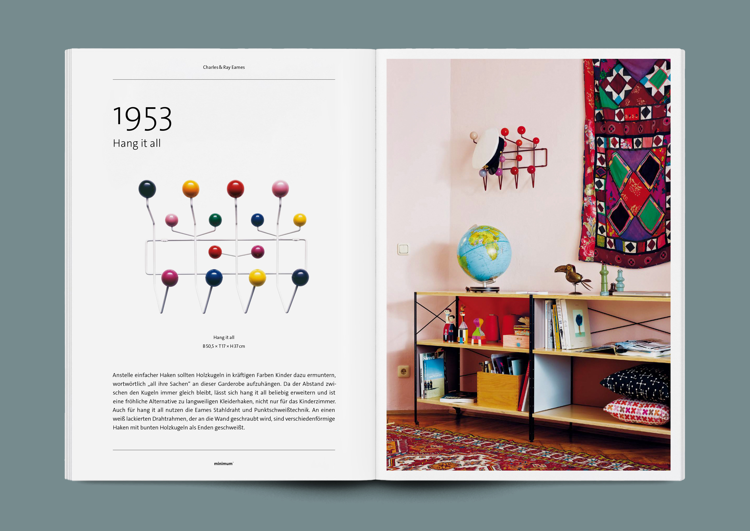Gestaltung der Monografie „Ray und Charles Eames“ für minimum einrichten