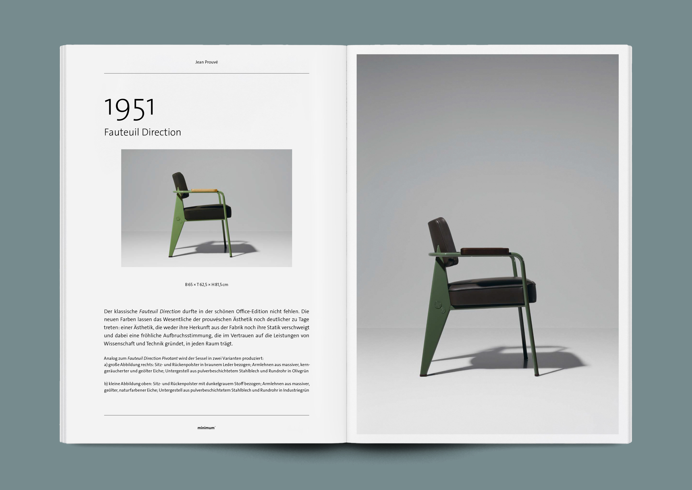 Gestaltung der Monografie „Prouvè RAW“ für minimum einrichten