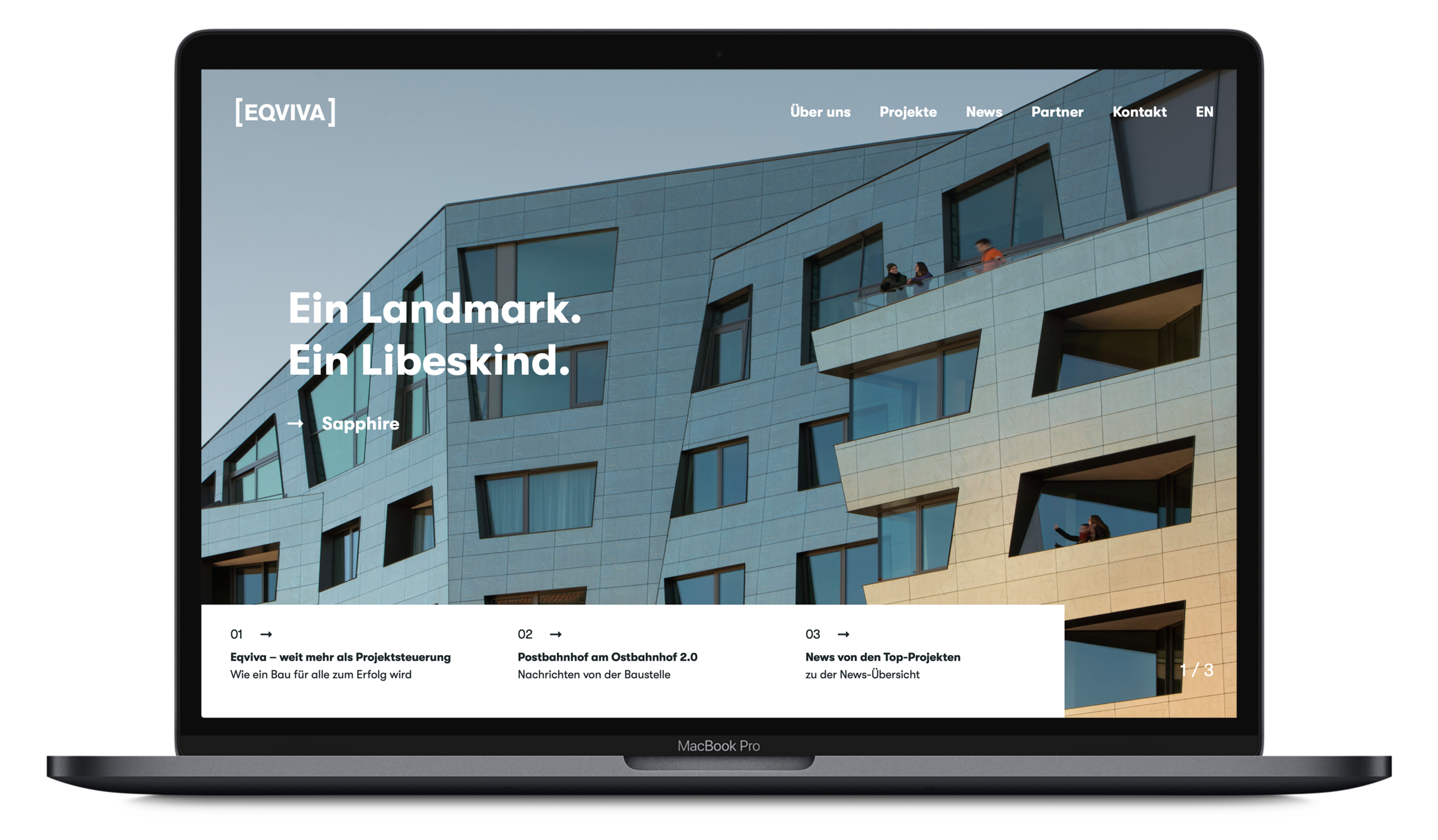 UI UX der Corporate Website für Eqviva